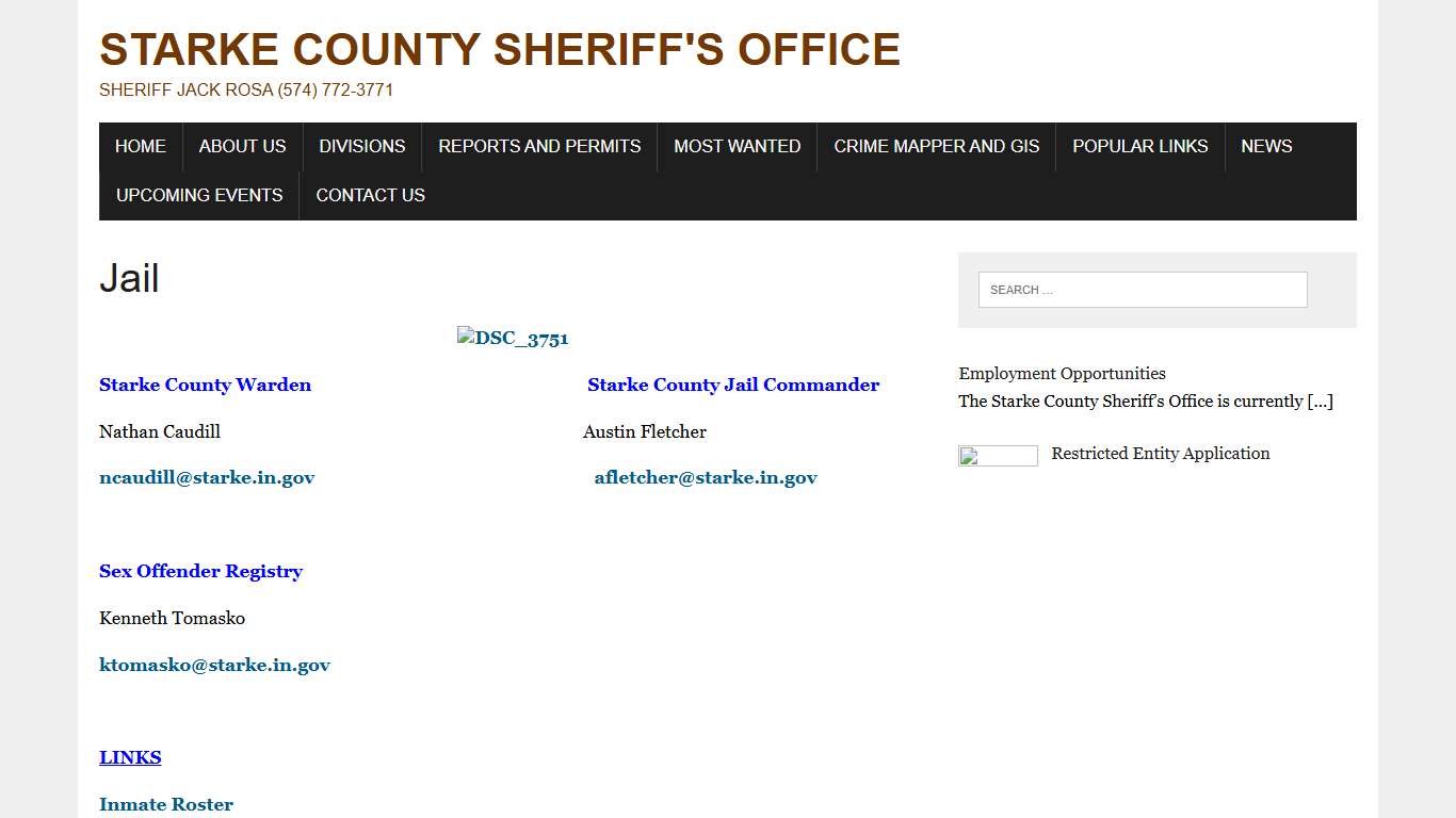 Jail – Starke County Sheriff’s Office